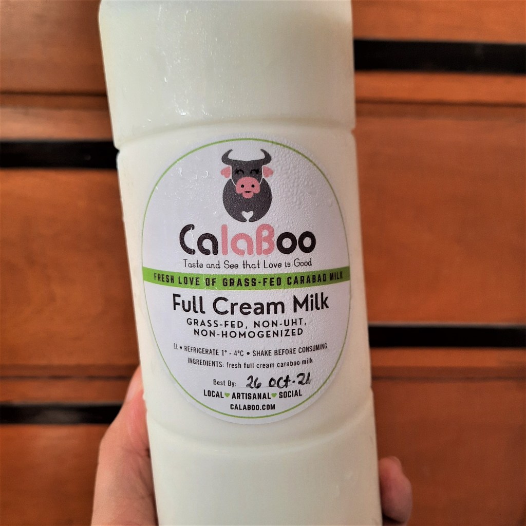 Carabao's Milk or Gatas ng Kalabaw in a bottle by Calaboo.