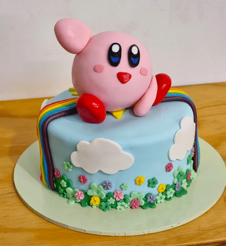 Kirby Rainbow Cake